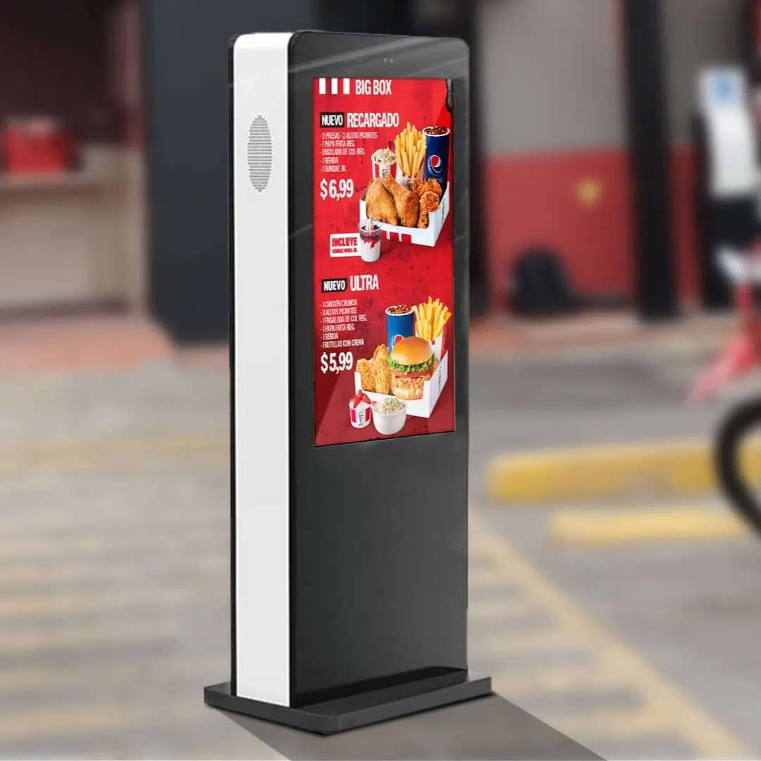 Comidas Rápidas / Restaurantes Mx 7 Pantalla tipo tótem para exteriores en Restaurantes